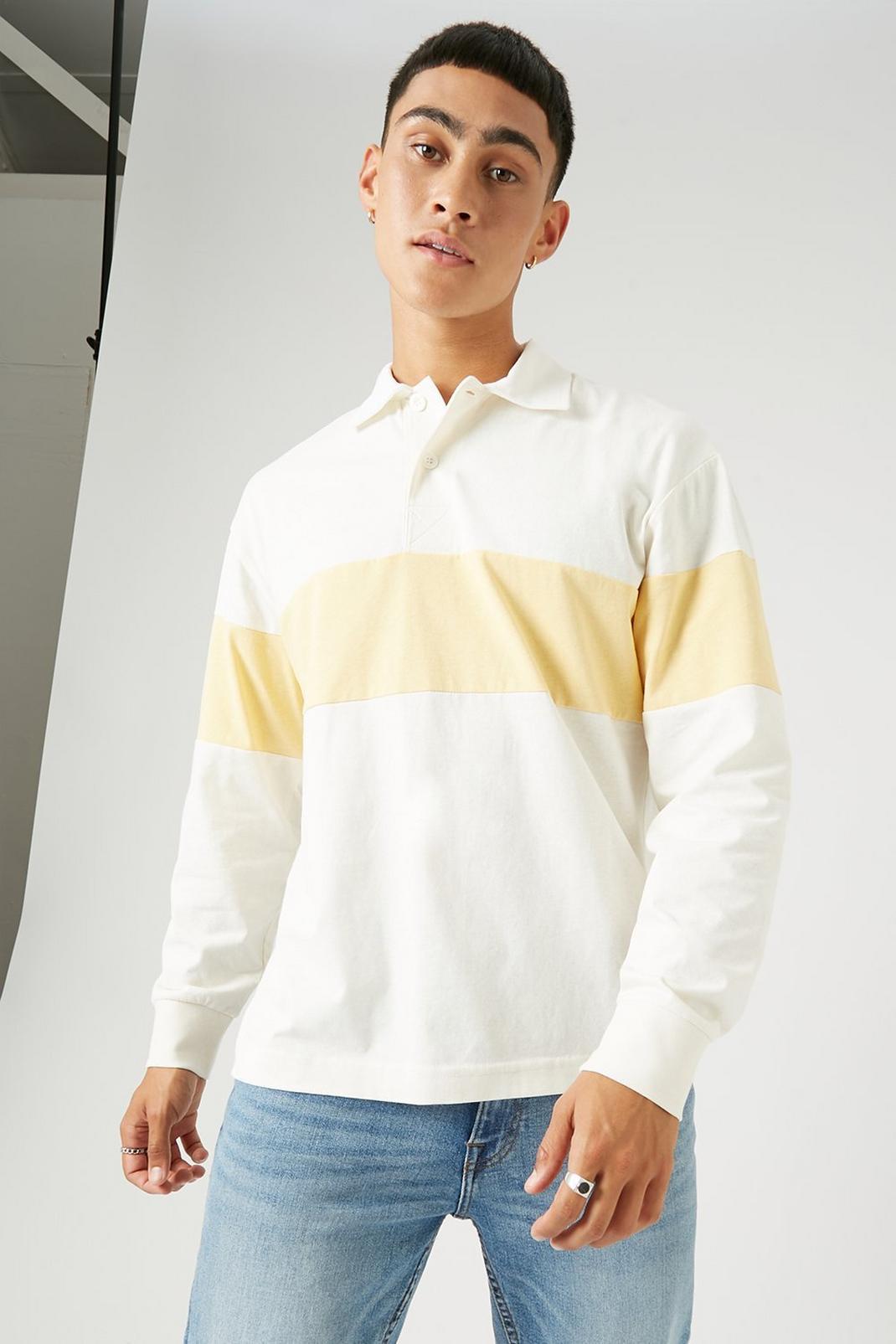 124 Oversized Cut And Sew Rugby Shirt image number 1