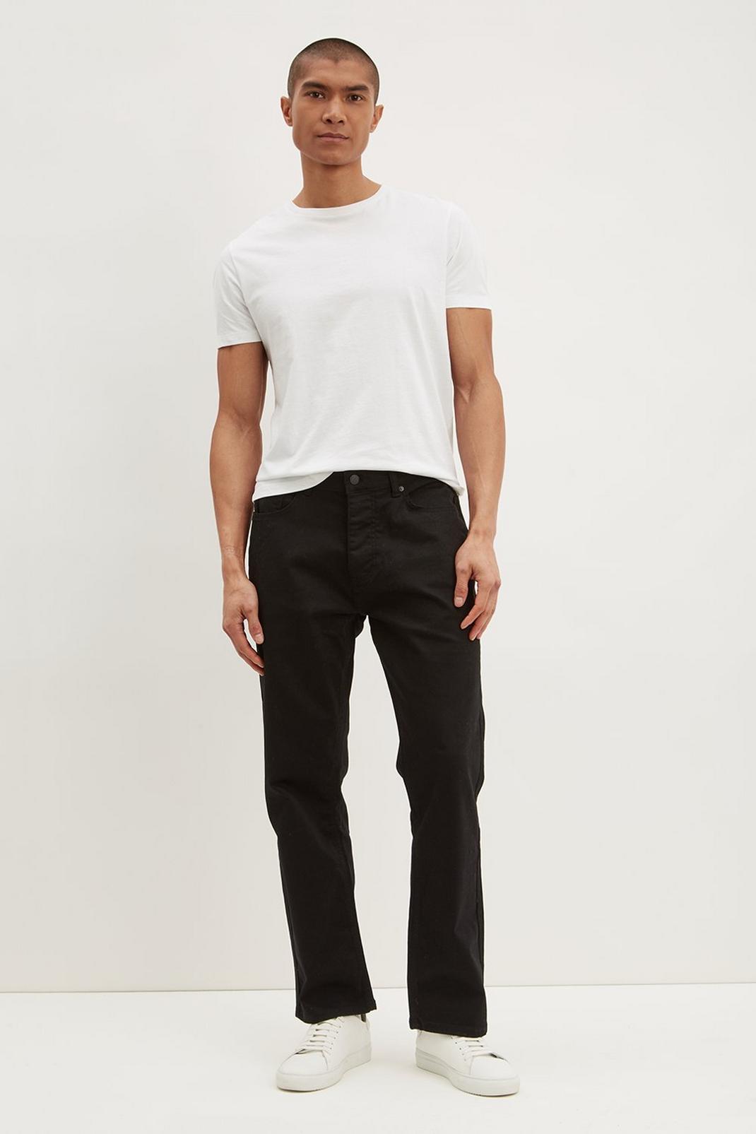 105 Relaxed Black Twill Organic Jeans image number 1