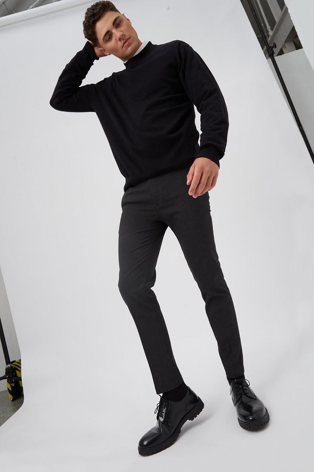 Mid grey Super Skinny Charcoal Trousers image number 1