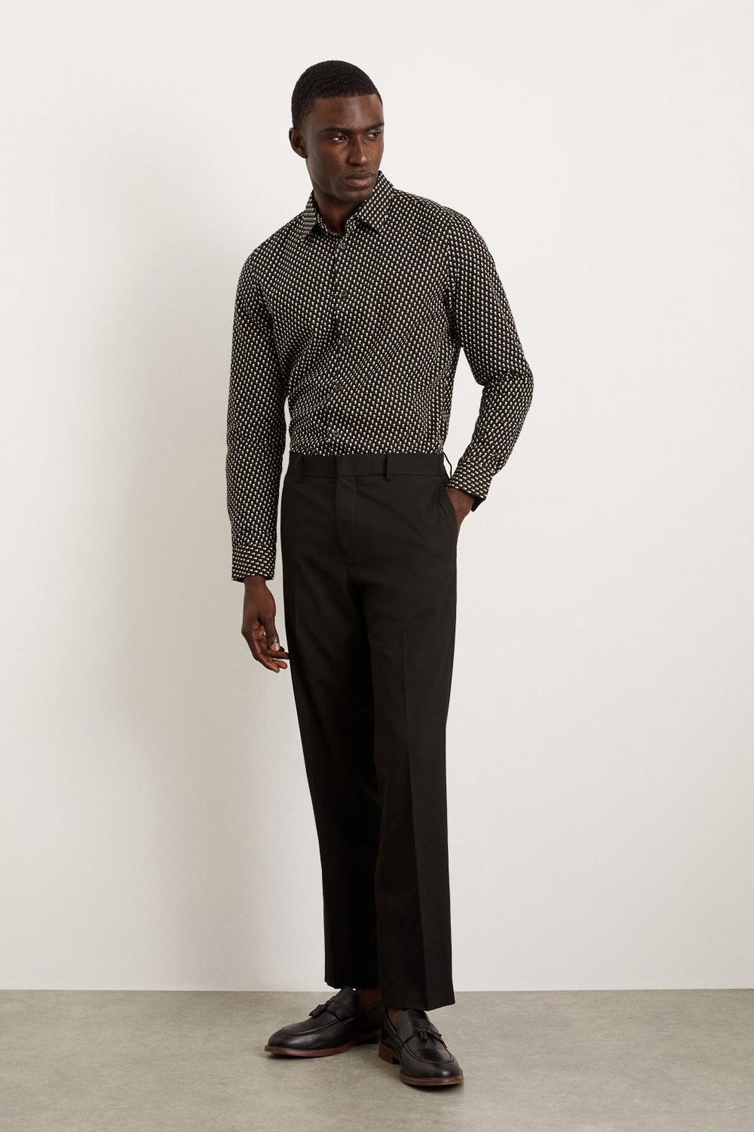 Tailored Black Smart Trousers image number 1