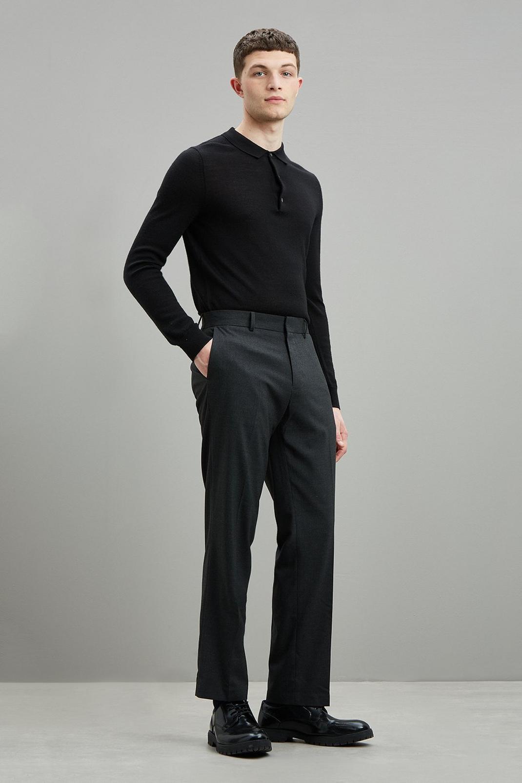 Mid grey Regular Charcoal Trousers image number 1