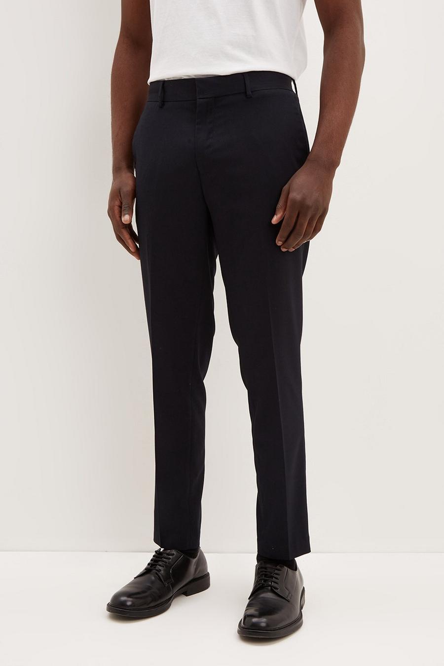 Skinny Fit Navy Smart Trousers