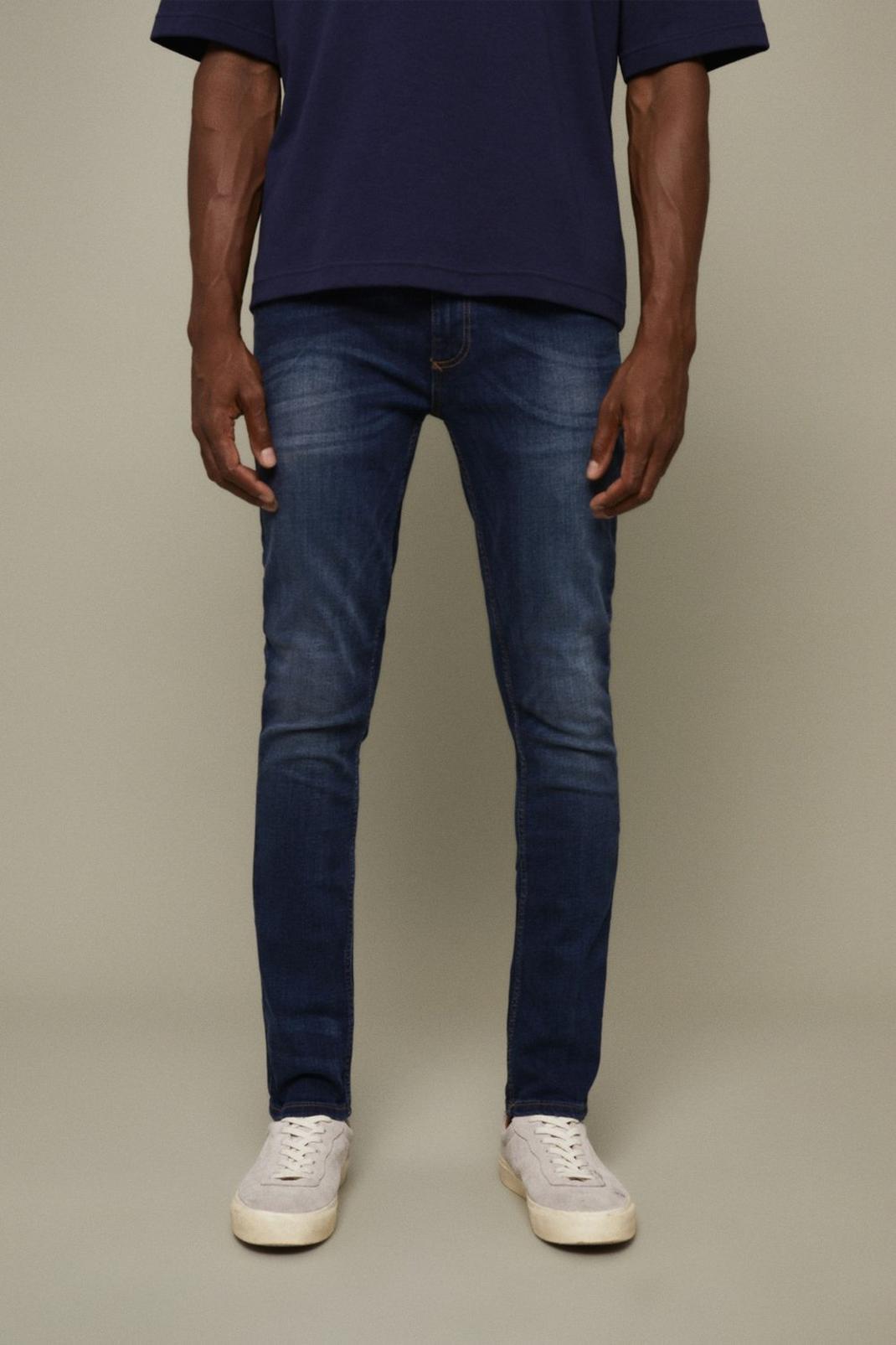 Super Skinny Mid Blue  Jeans image number 1