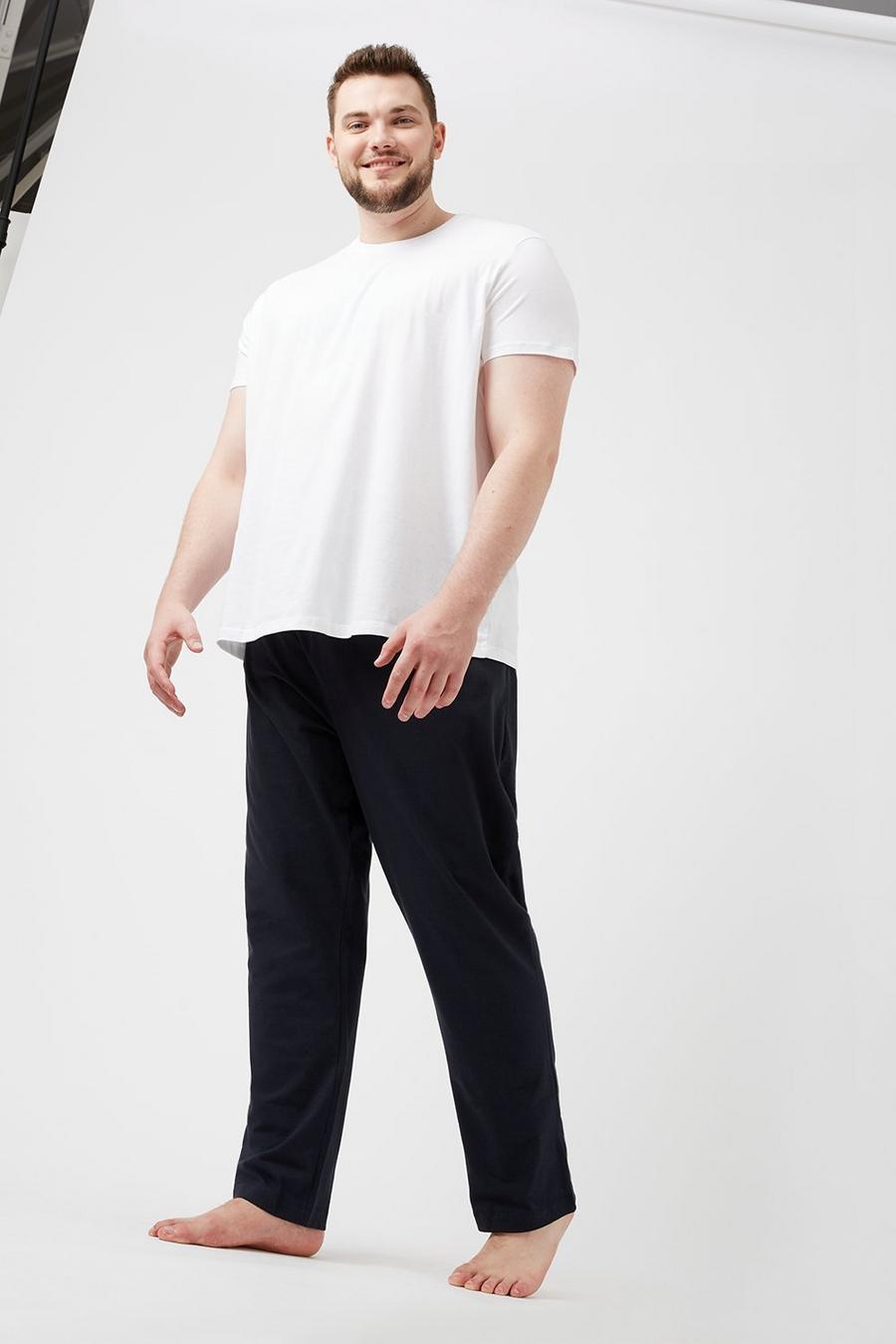 Plus And Tall Navy And Grey Jogger Sleepwear Two Pack