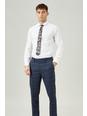 340 Blue Large Check Skinny Cropped Suit Trouser
