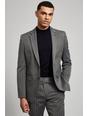 802 Grey Pinstripe Slim Fit Suit Blazer