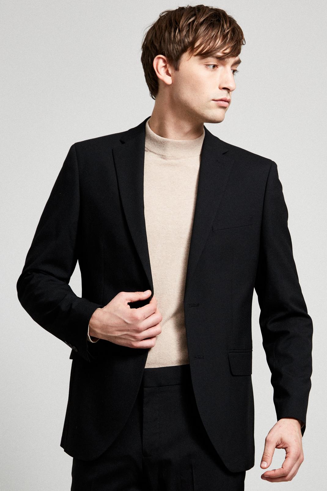 105 Tailored Black Essential Suit Jacket image number 1