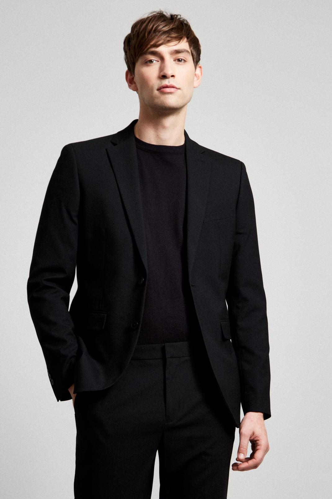 Slim Black Essential Two-Piece Suit image number 1