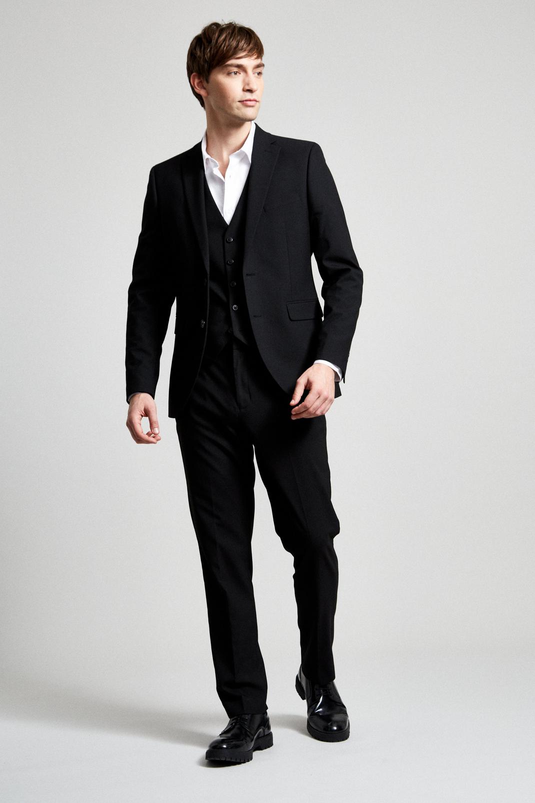 Slim Black Essential Two-Piece Suit image number 2