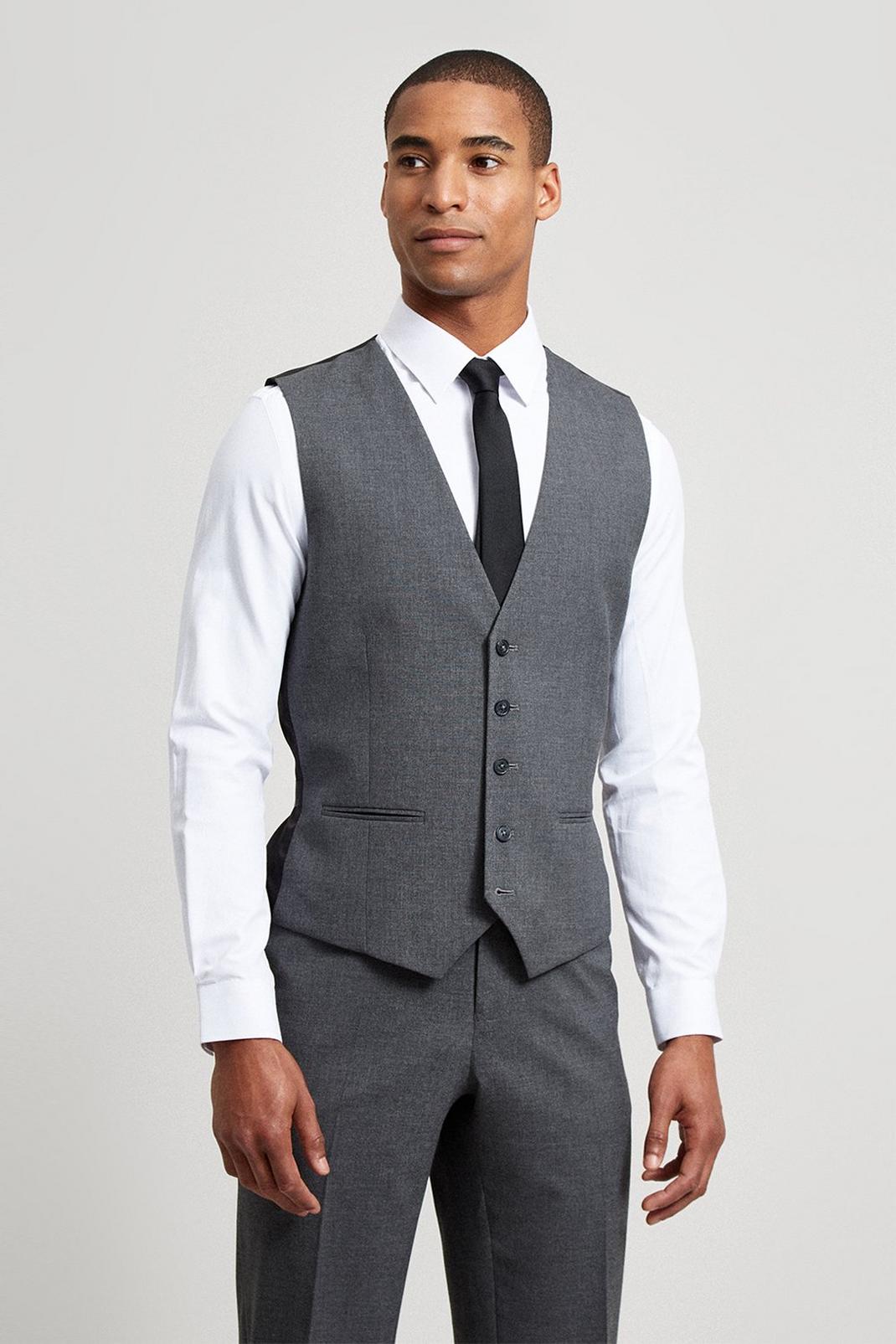 508 Tailored Fit Light Grey Essential Waistcoat image number 1
