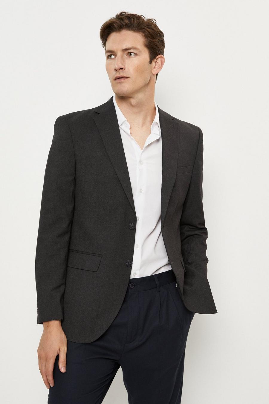 Tailored Fit Charcoal Essential Jacket