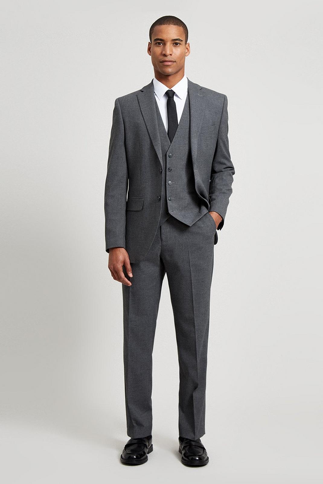 508 Tailored Fit Light Grey Essential Trouser image number 1