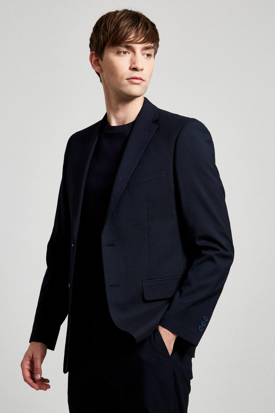 Tailored Fit Navy Essential Jacket image number 1