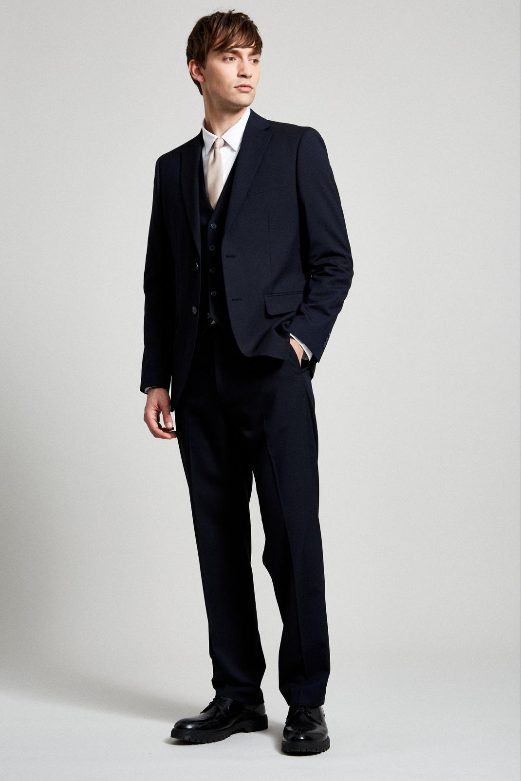 148 Tailored Navy Essential Suit Jacket image number 2