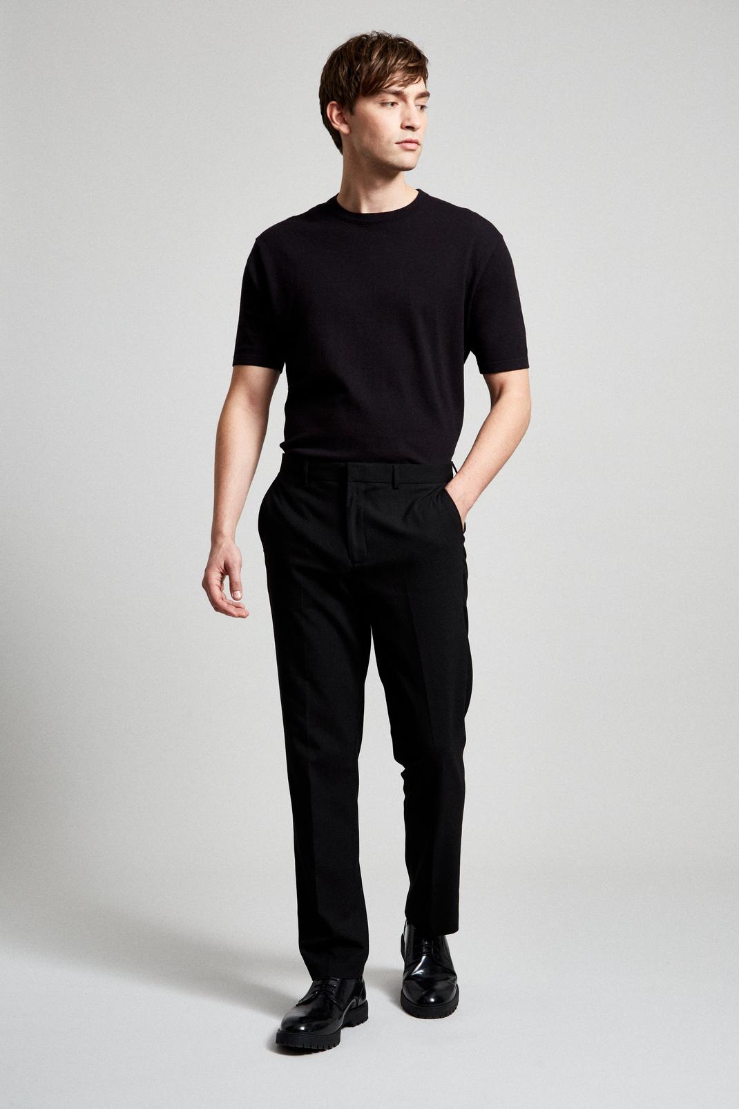105 Slim Black Essential Suit Trouser image number 1