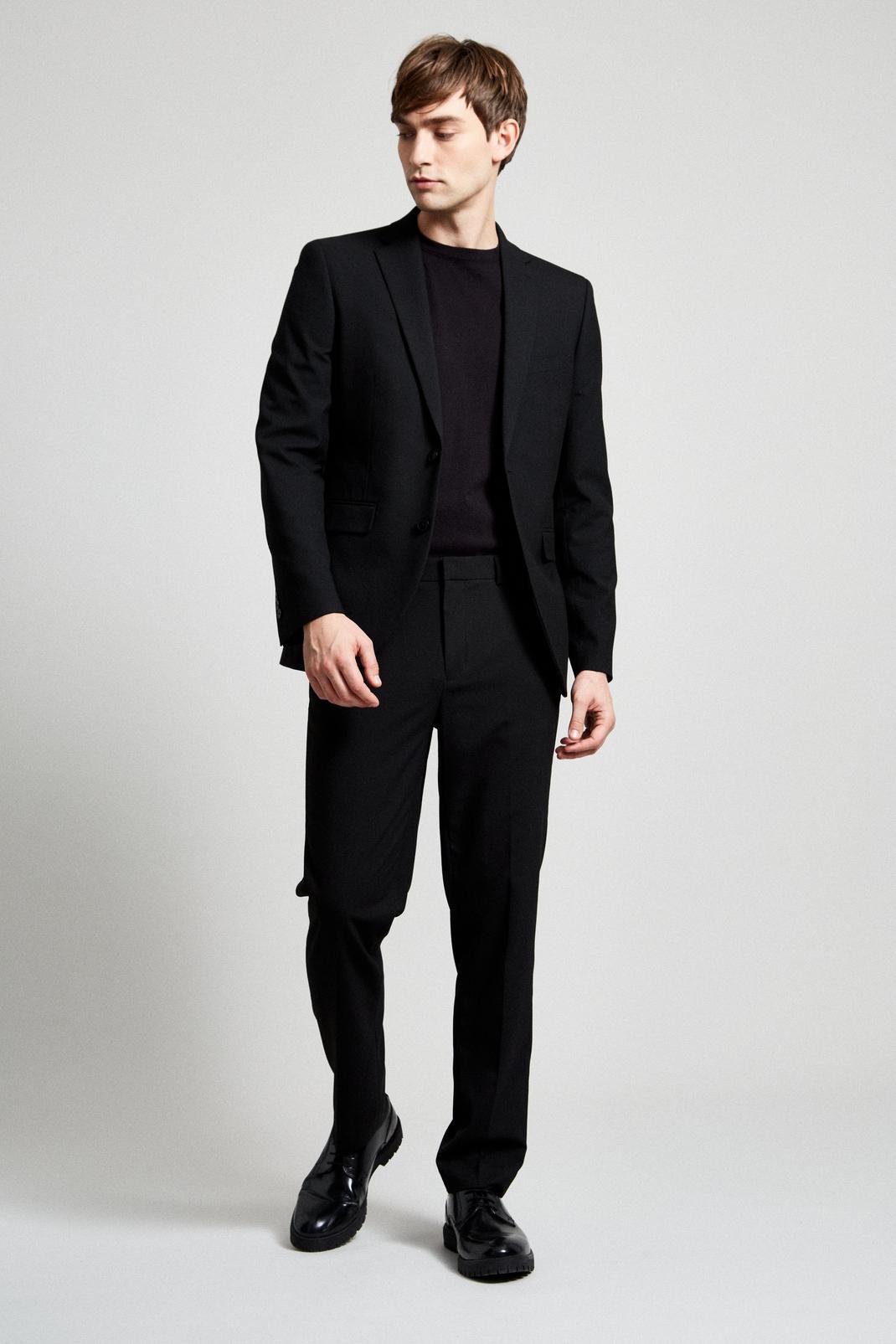 105 Slim Black Essential Suit Trouser image number 2