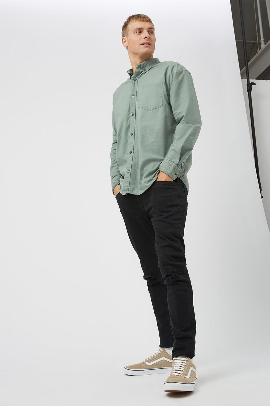 135 Long Sleeve Oversized Fit Oxford Shirt image number 2
