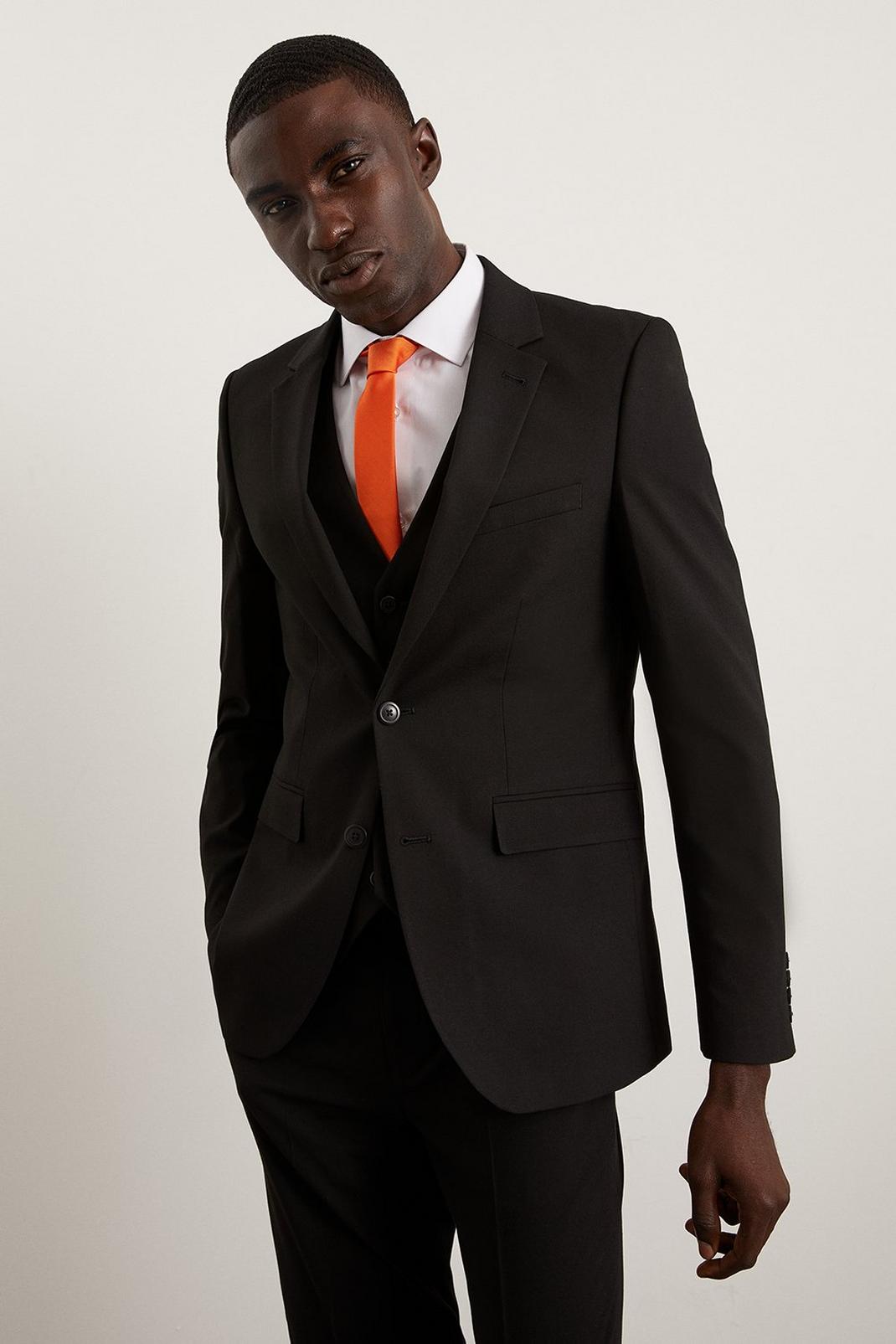 Skinny Black Essential Two-Piece Suit image number 2