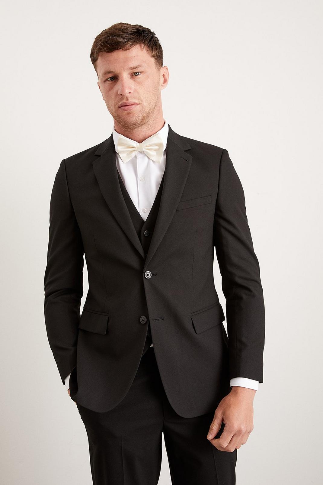 105 Tailored Black Essential Suit Blazer image number 2
