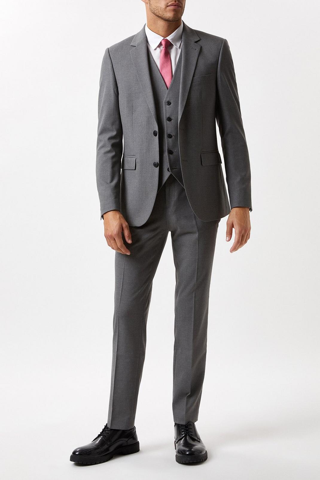 508 Skinny Light Grey Essential Suit Trouser image number 2