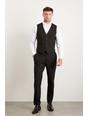 105 Slim Fit Black Essential Waistcoat