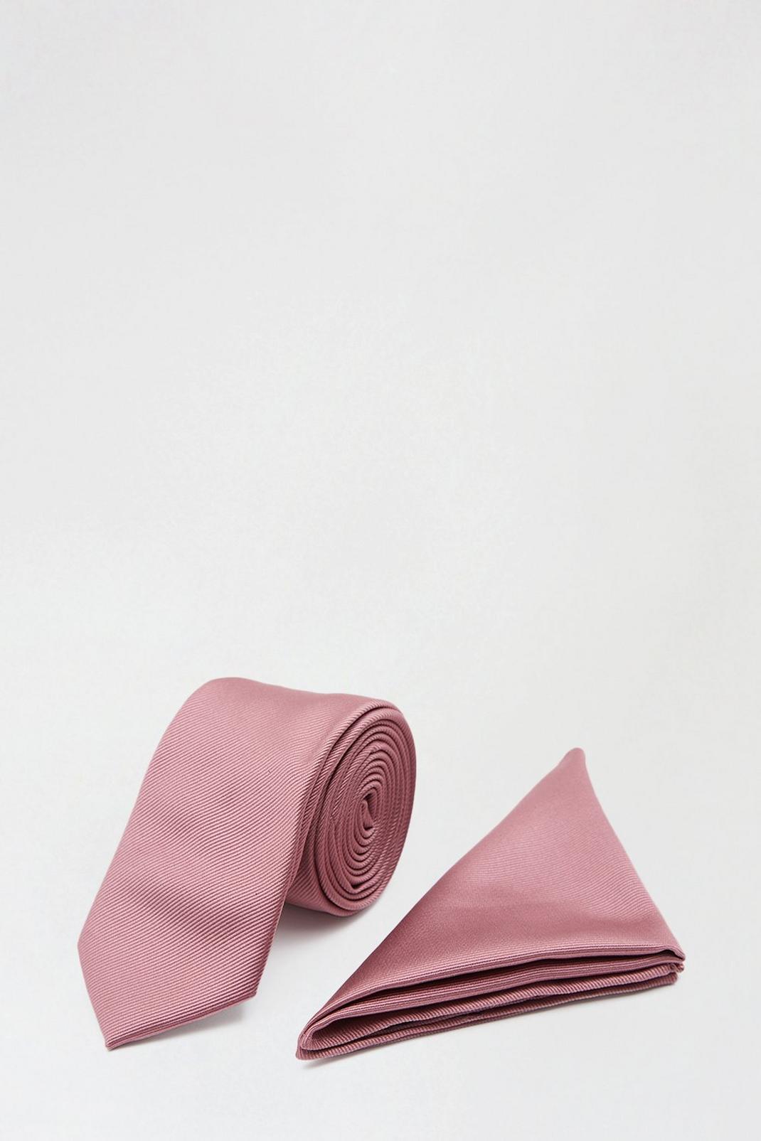 Rose Pink Tie And Square Set image number 1