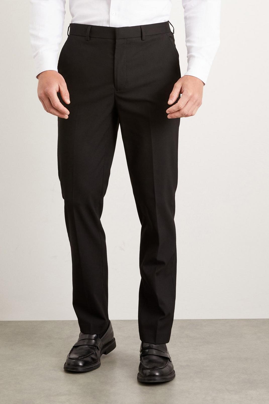 105 Slim Fit Black Essential Trouser image number 2