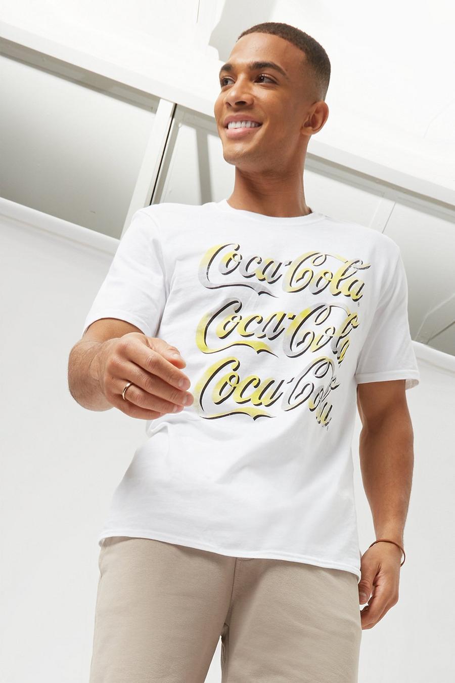 Yellow Triple Coca Cola Logo T-shirt