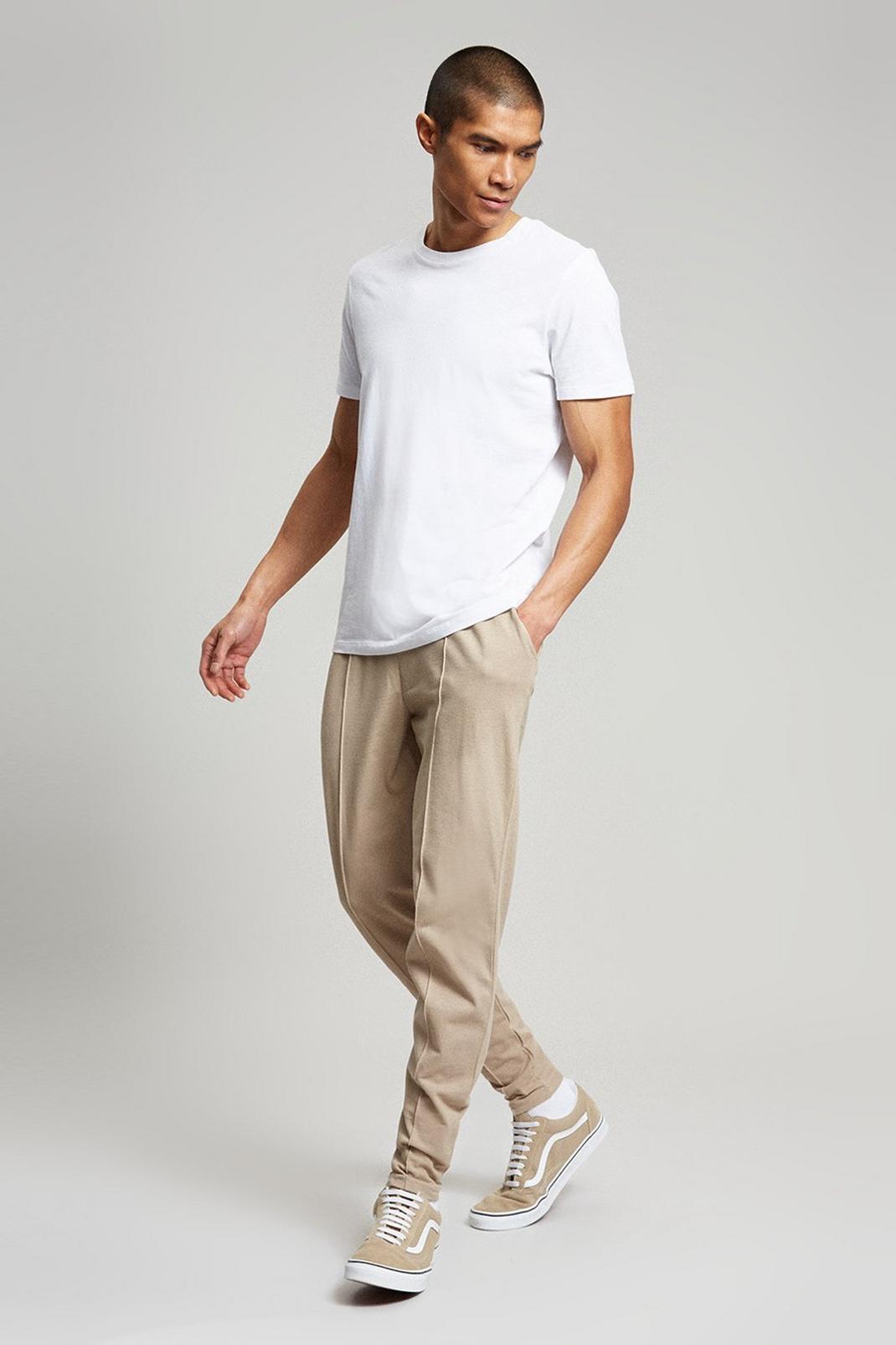 165 Stone Pique Straight Joggers image number 1