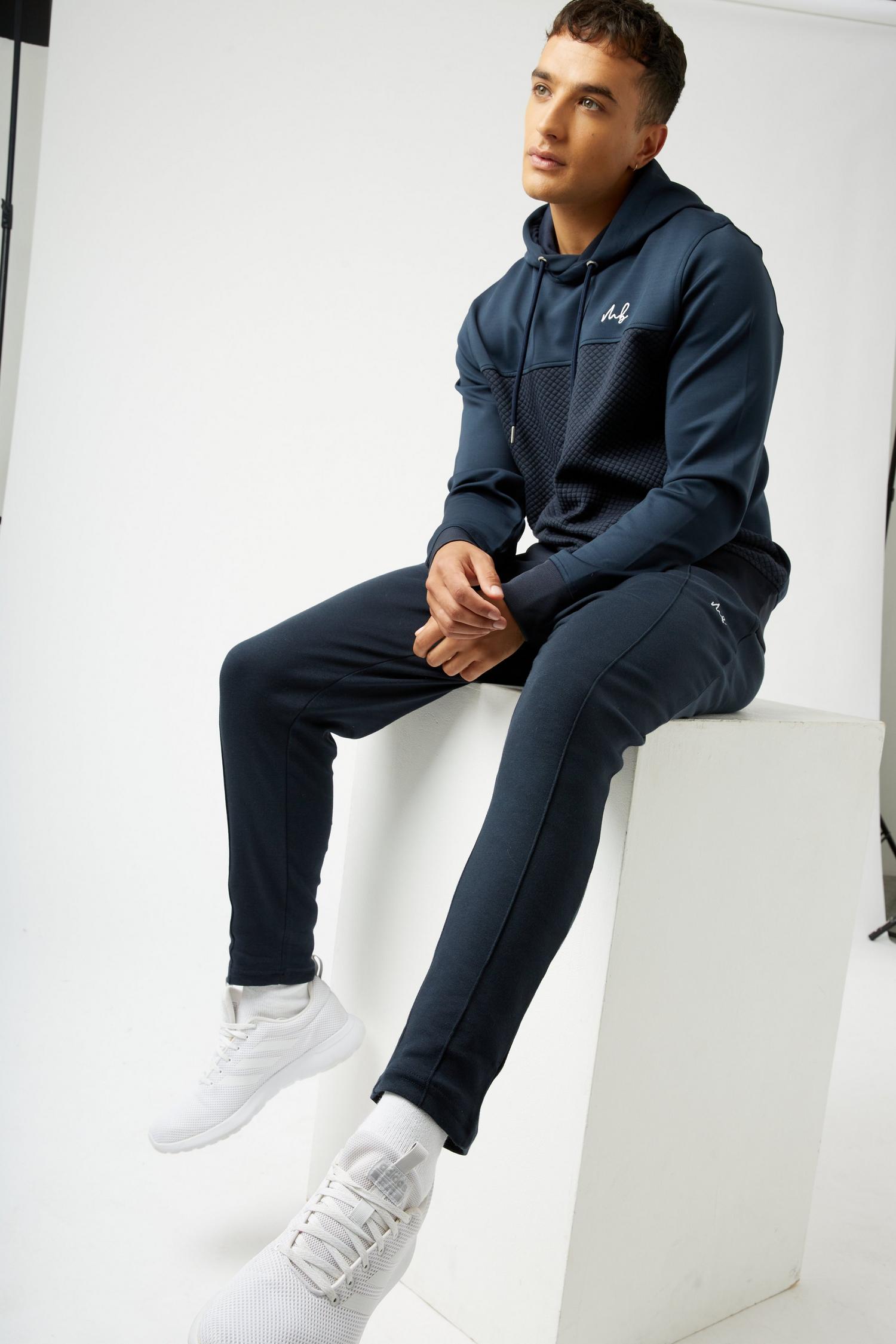 Mb Navy Pintuck Joggers | Burton UK