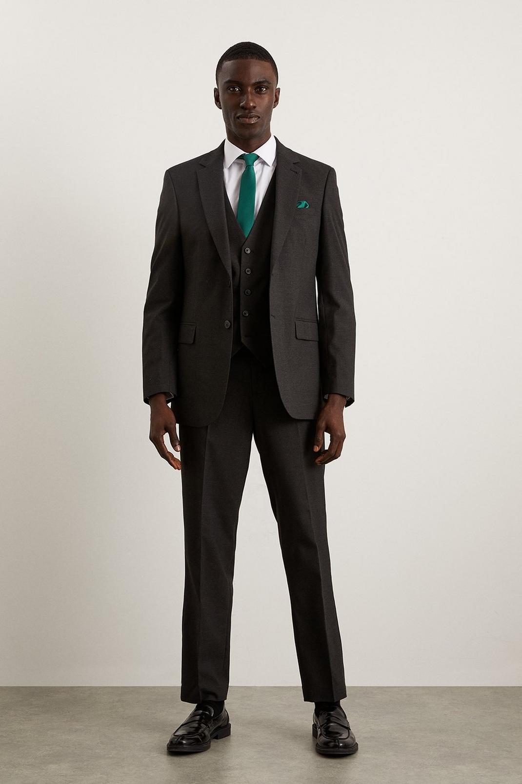 Tailored Fit Charcoal Essential Suit Trouser image number 1