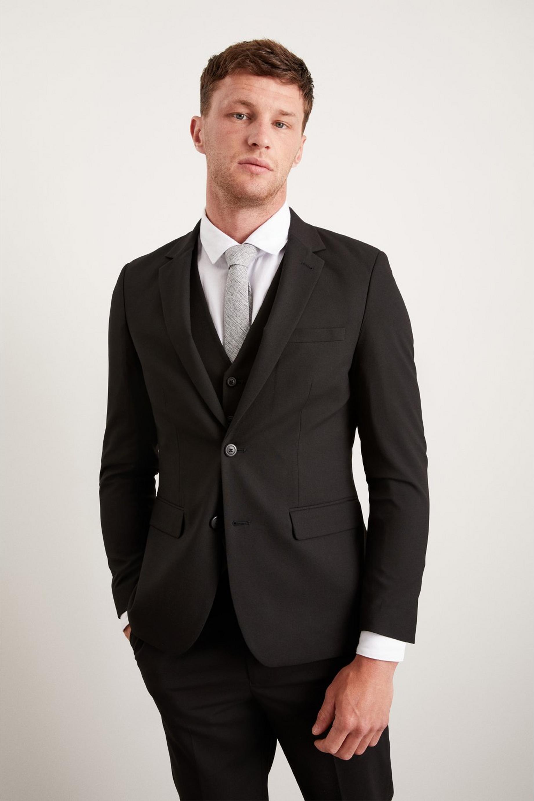 Slim Black Essential Two-Piece Suit