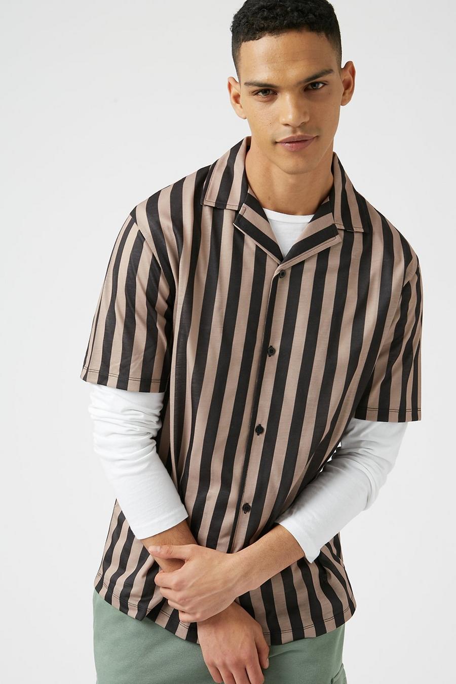 Black Block Stripe Shirt