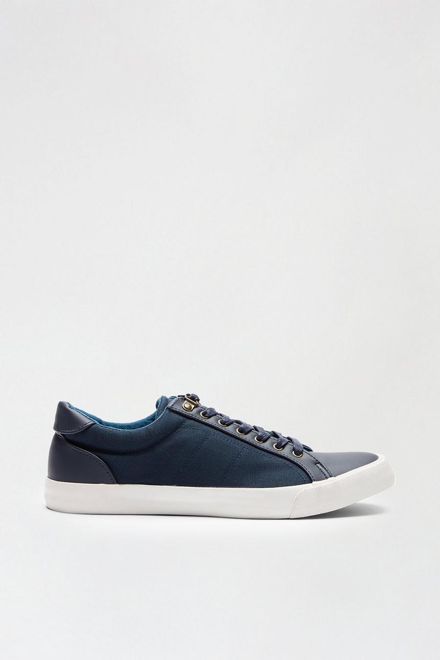 Navy Canvas Trainers