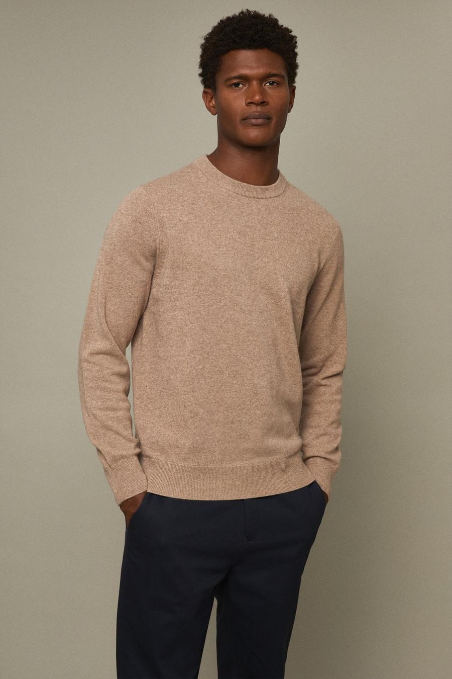 1904 Wool Blend Crew Neck Jumper With Cashmere