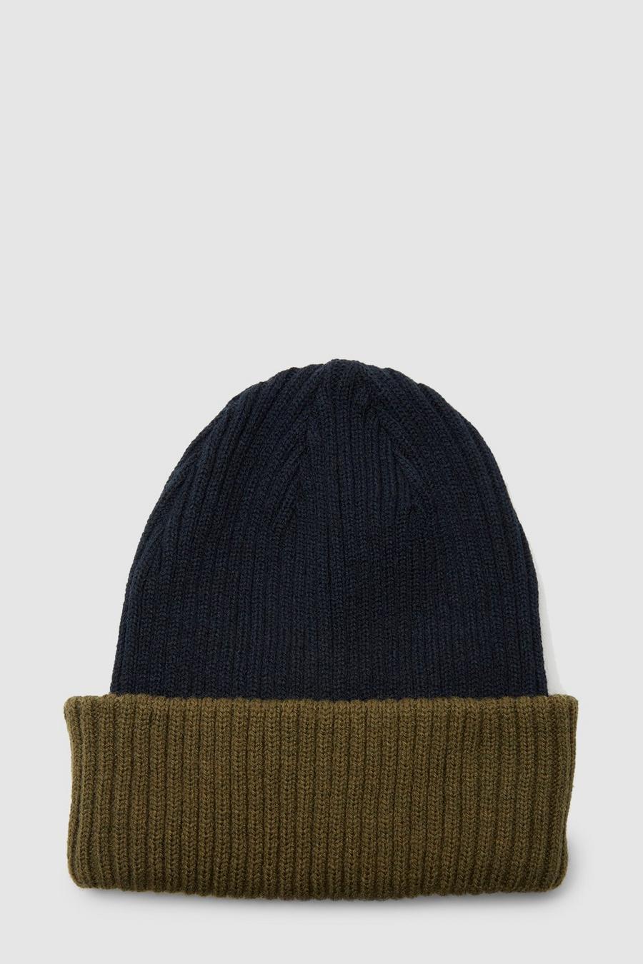 Recycled Two Colour Turn Up Beanie