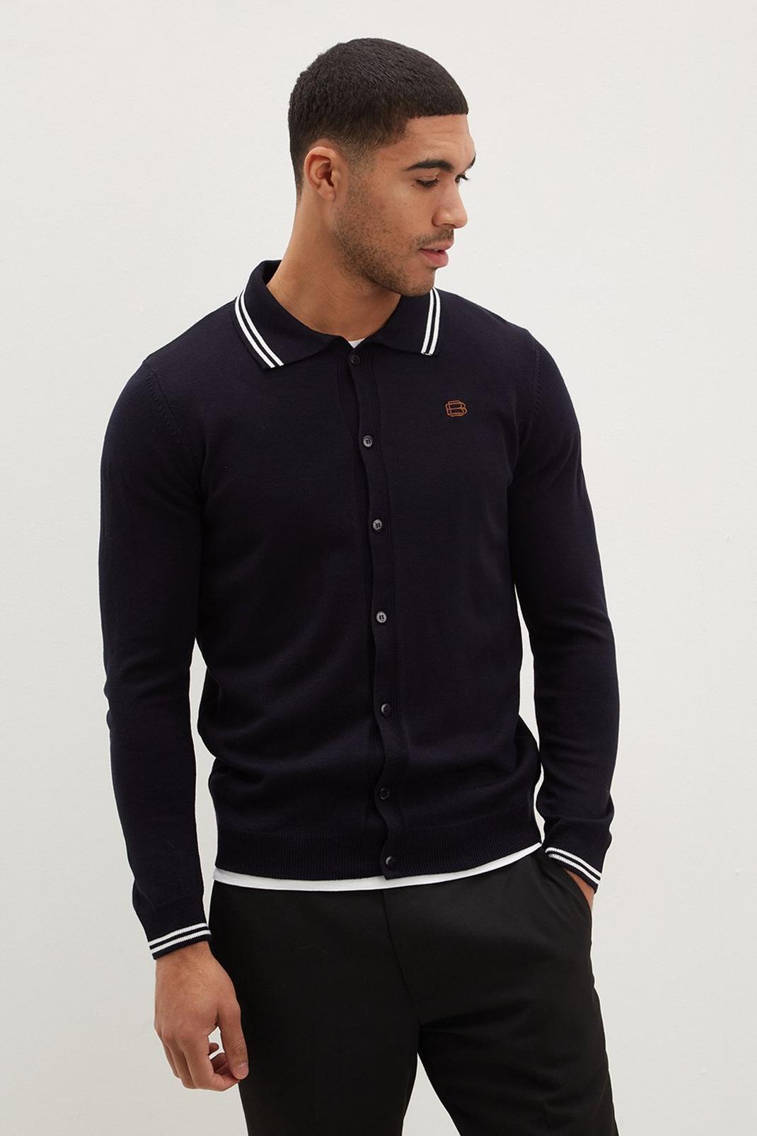 148 Long Sleeve Tipped Snap Shirt image number 1