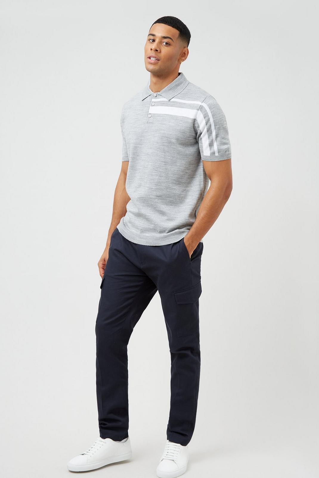 979 Short Sleeve Chest Stripe Polo image number 2