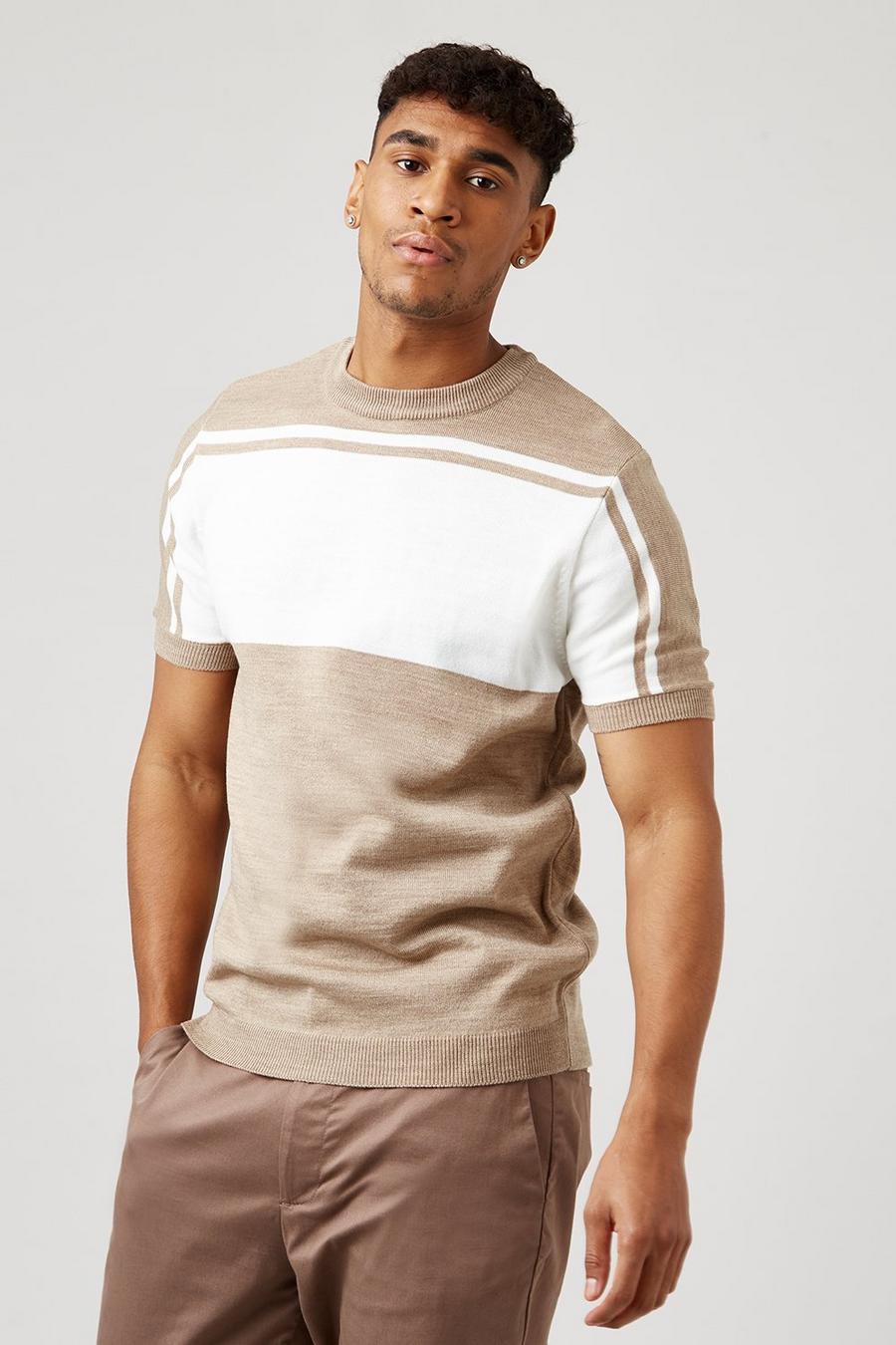 Chest Stripe Knitted Tee