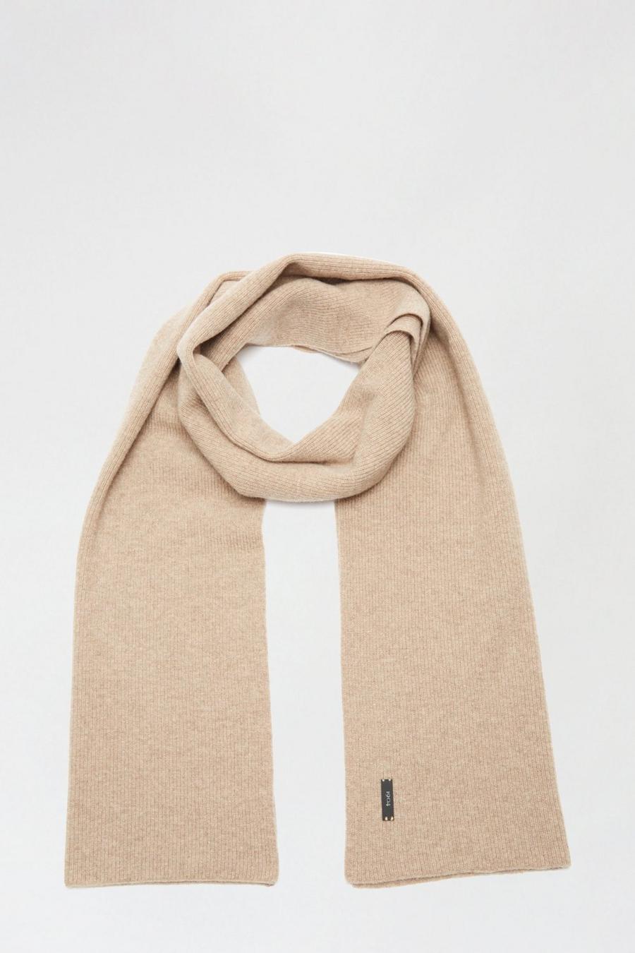 1904 Stone Wool Blend Scarf With Cashmere