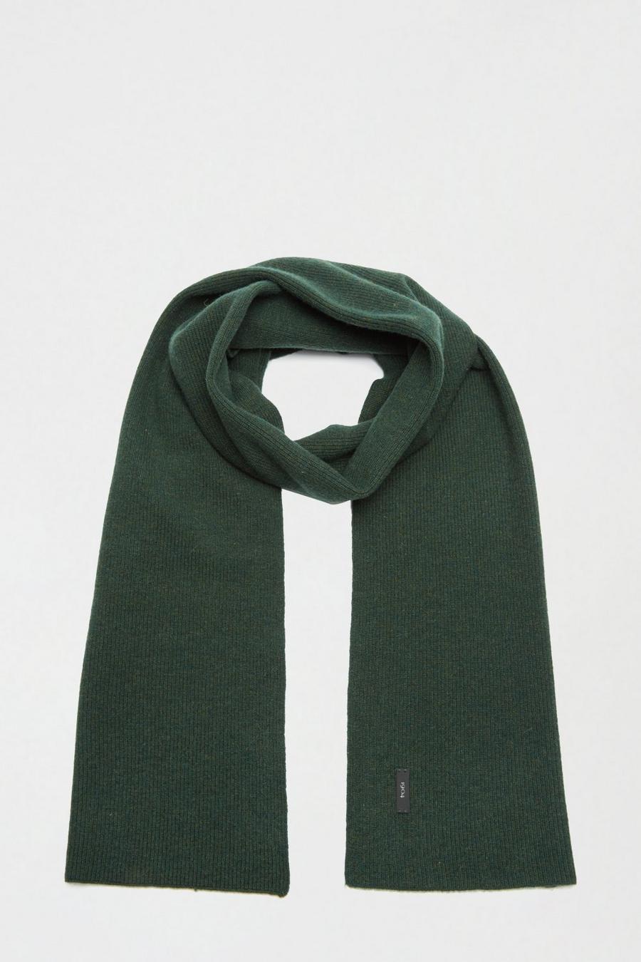 1904 Green Wool Blend Scarf With Cashmere