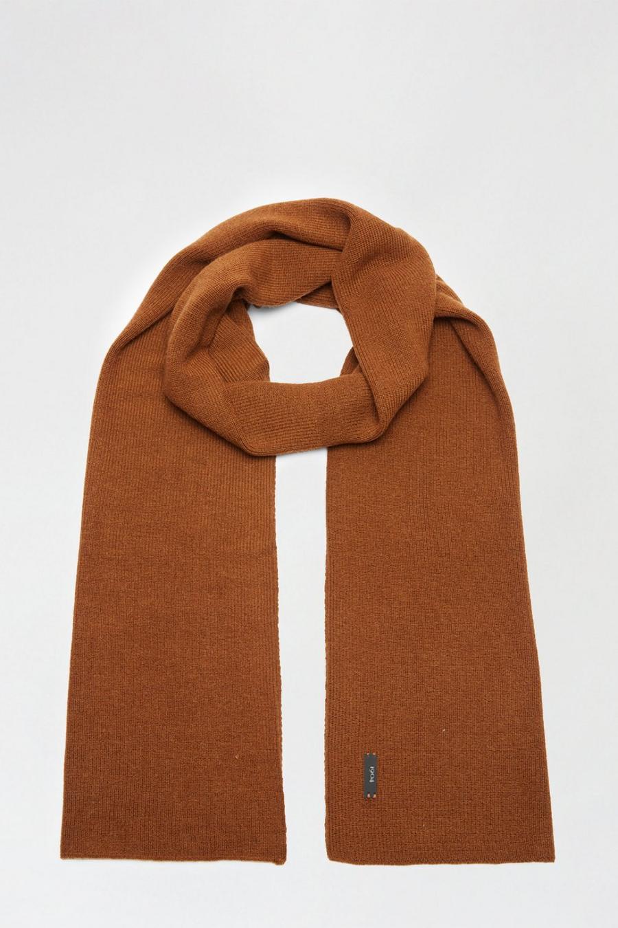 1904 Toffee Merino Blend Knitted Scarf