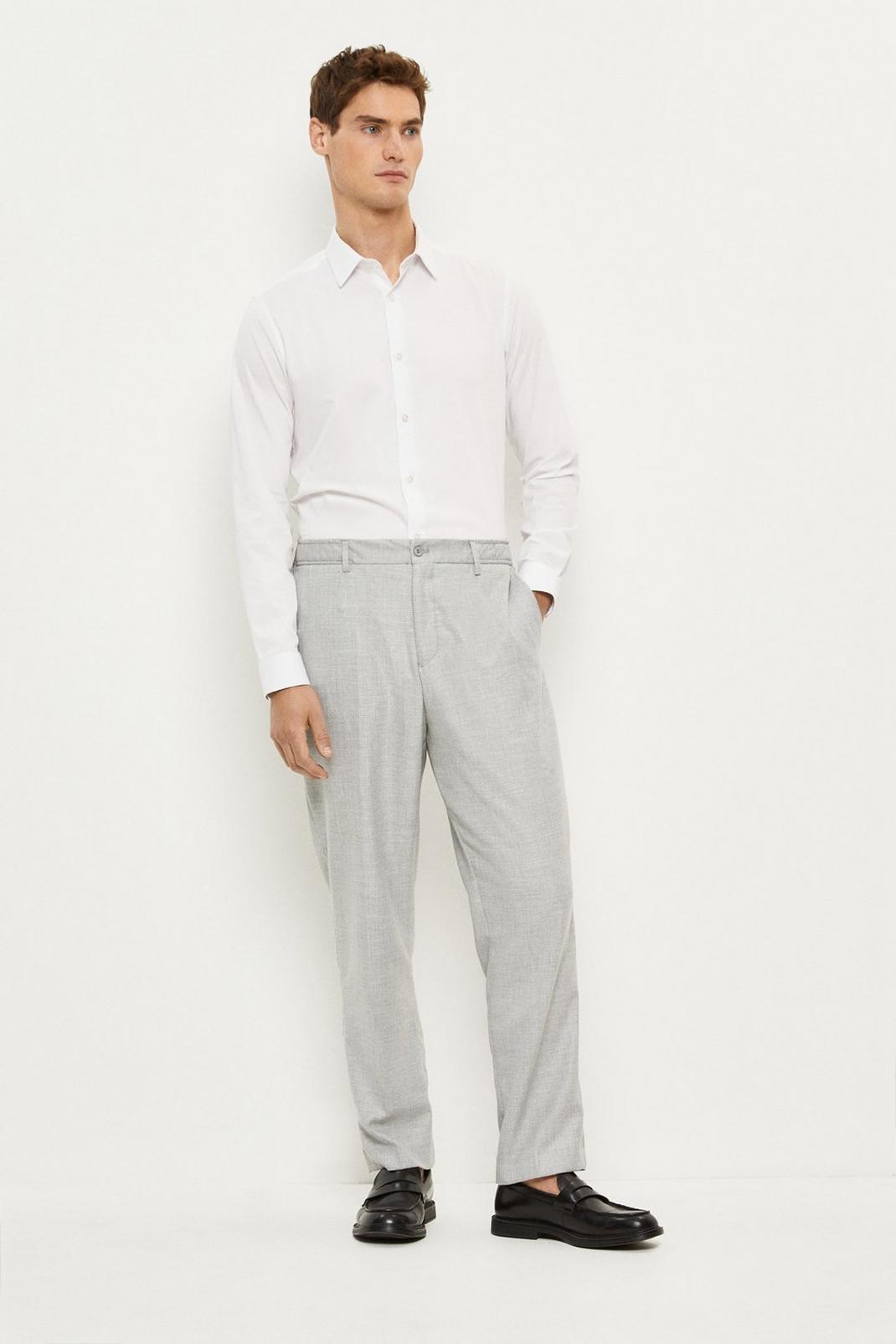 508 Slim Elasticated Texture Suit Trouser image number 2