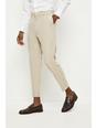 Stone Tapered Fit Texture Pleat Trouser