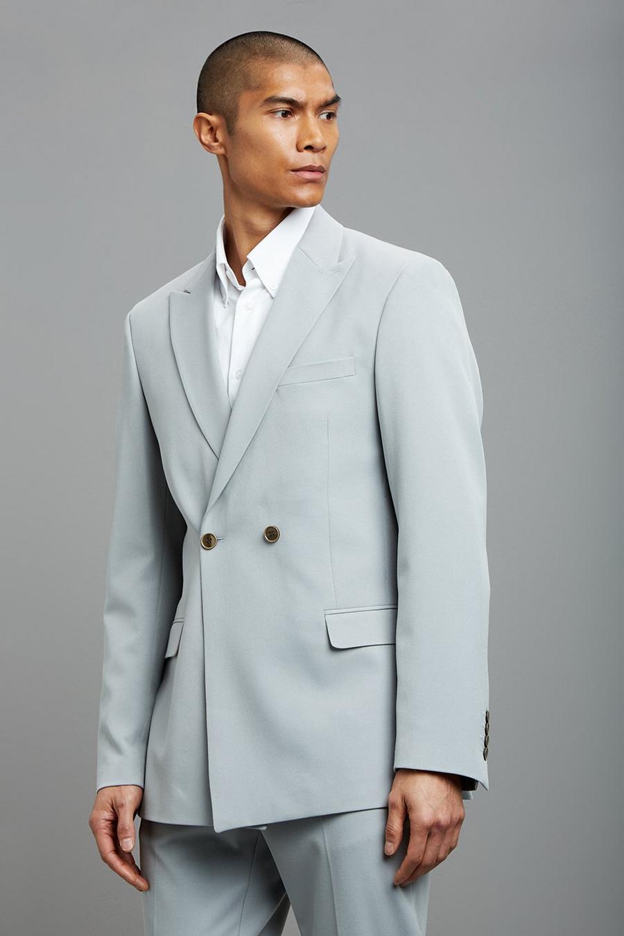 Relaxed Fit Stretch Stone Db Suit Jacket