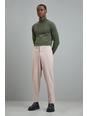 155 Tapered Crop Stretch Pink Suit Trouser