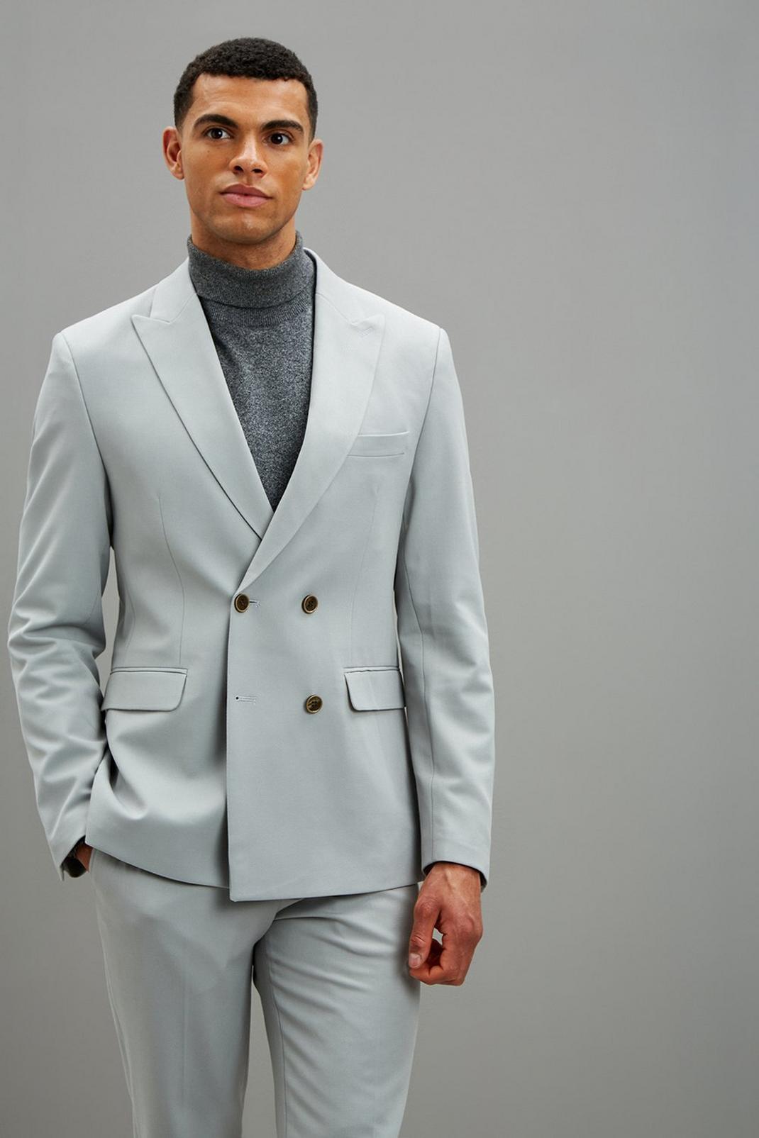 Slim Fit Stone Two-Piece Suit image number 1
