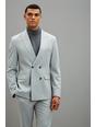 793 Slim Fit Stone Double Breasted Stretch Jacket