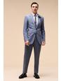 Airforce blue Relaxed Fit Stretch Blue Suit Jacket