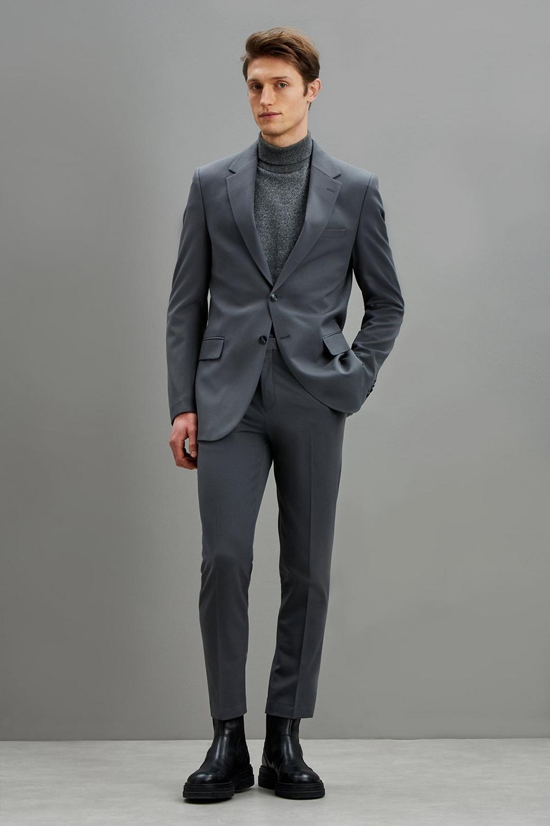 131 Relaxed Fit Stretch Grey Sb Suit Jacket image number 2